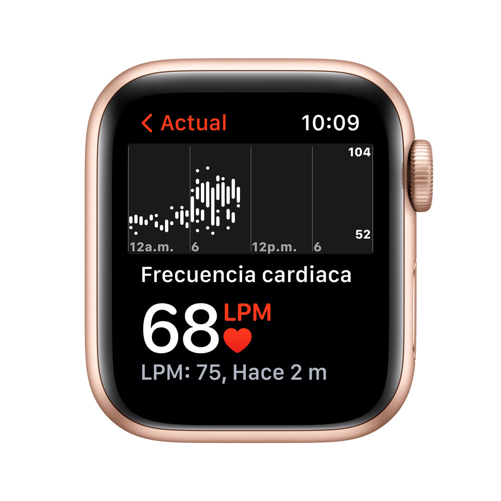 Apple Watch SE (GPS) - Caja de aluminio en oro de 40 mm - Correa deportiva blanco estelar - Talla única