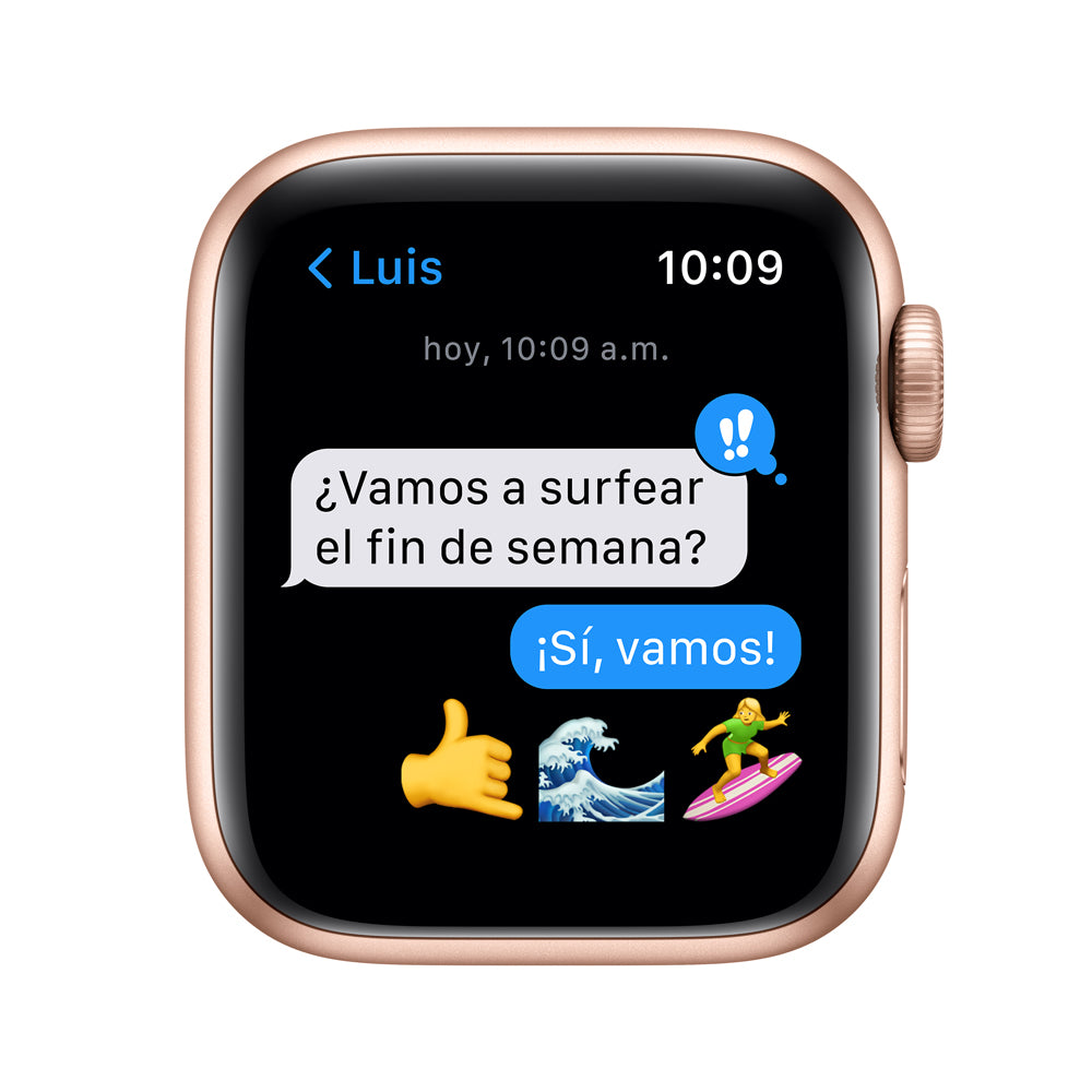 Apple Watch SE (GPS) - Caja de aluminio en oro de 40 mm - Correa deportiva blanco estelar - Talla única