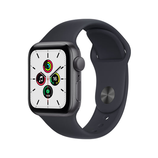 Apple Watch SE (GPS) - Caja de aluminio en gris espacial de 40 mm - Correa deportiva en color medianoche - Talla única