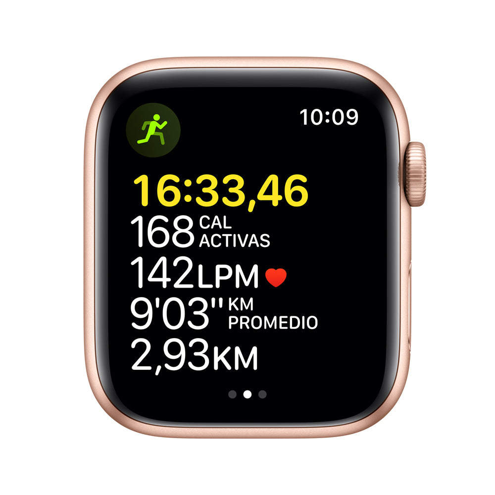 Apple Watch SE (GPS) - Caja de aluminio en oro de 44 mm - Correa deportiva blanco estrella - Talla única