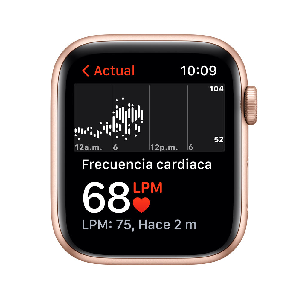 Apple Watch SE (GPS) - Caja de aluminio en oro de 44 mm - Correa deportiva blanco estrella - Talla única