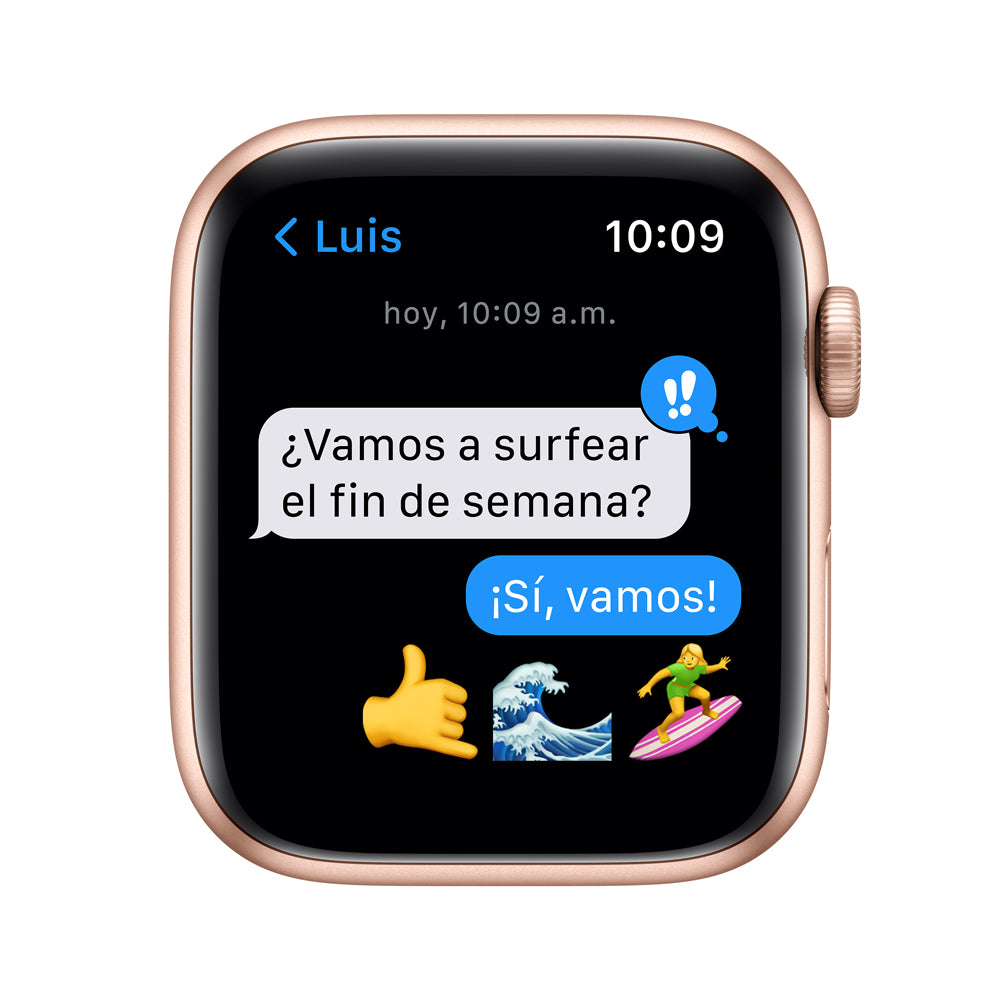 Apple Watch SE (GPS) - Caja de aluminio en oro de 44 mm - Correa deportiva blanco estrella - Talla única