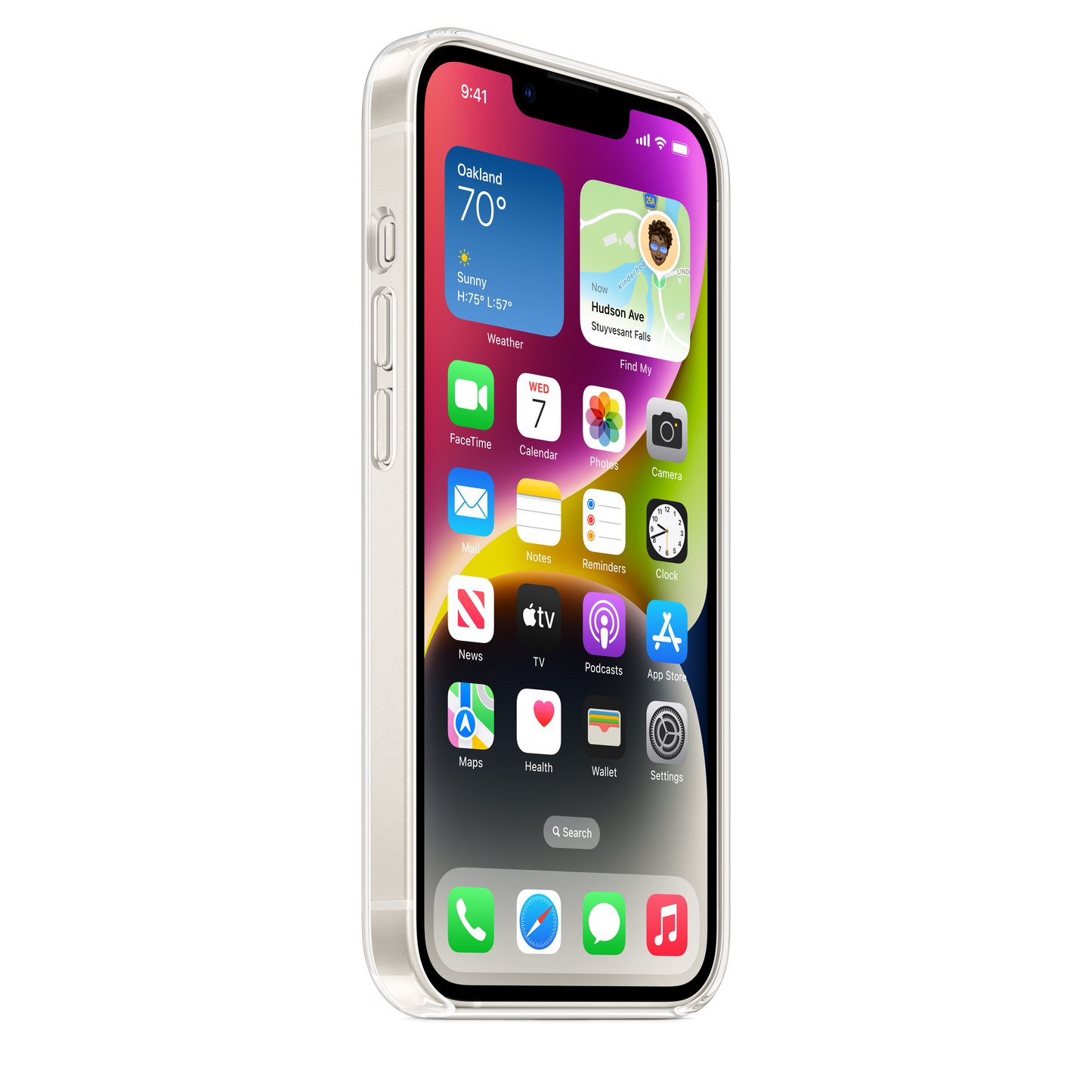 Case Apple transparente con MagSafe para iPhone 14