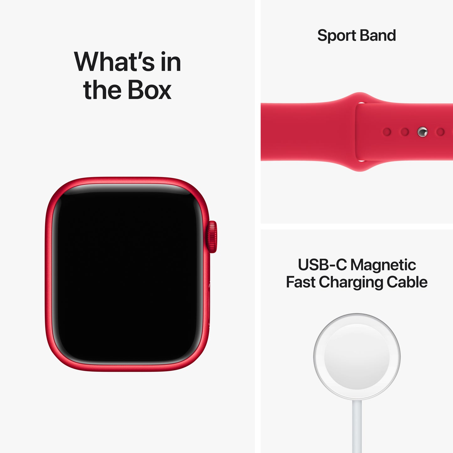 Apple Watch Series 8 (GPS) - Caja de aluminio (PRODUCT)RED de 45 mm - Correa deportiva (PRODUCT)RED - Talla única