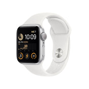 Apple Watch SE GPS 40mm Silver Aluminum Case with White Sport Band - S/M