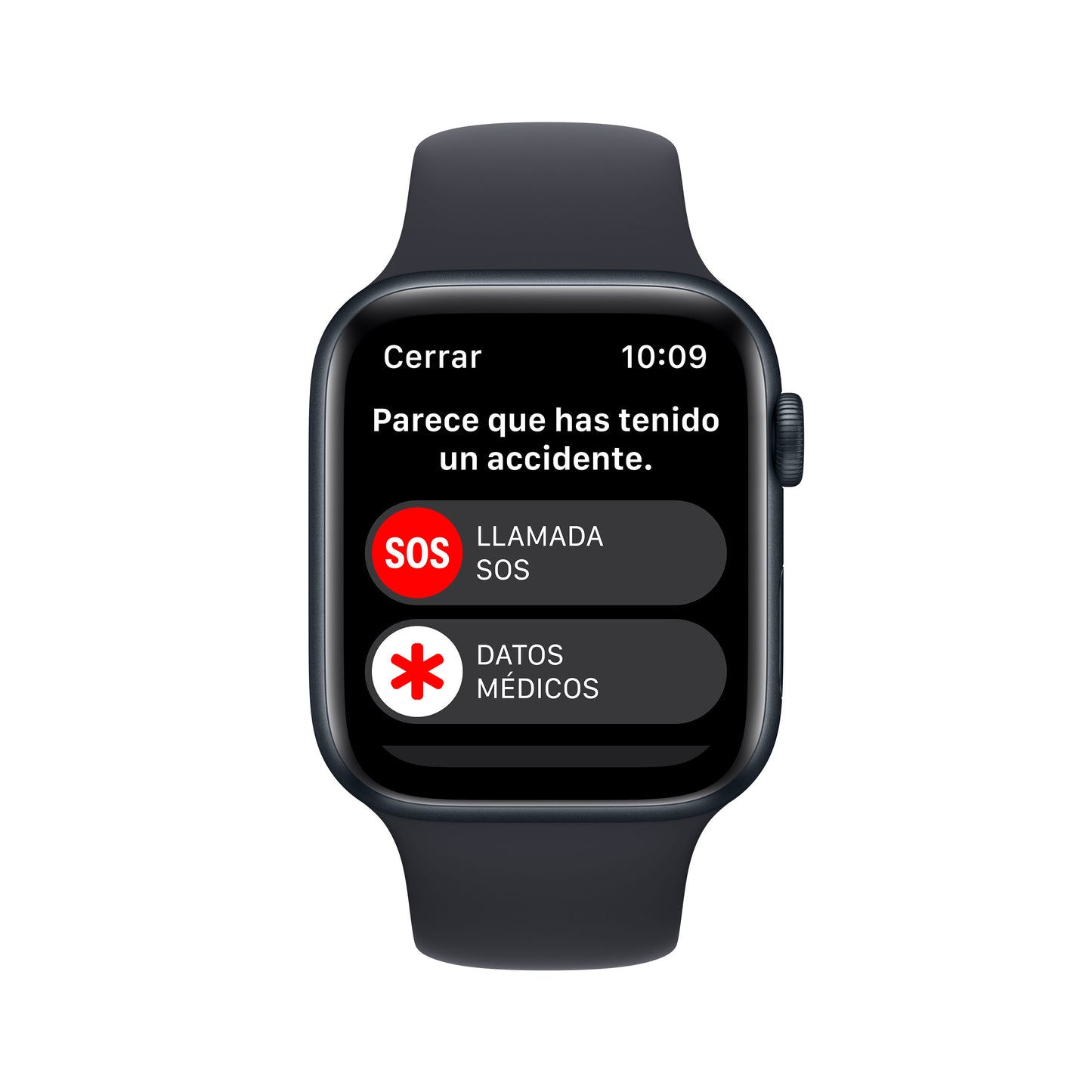 Apple Watch SE (GPS) - Caja de aluminio en color medianoche de 44 mm - Correa deportiva en color medianoche - Talla S/M