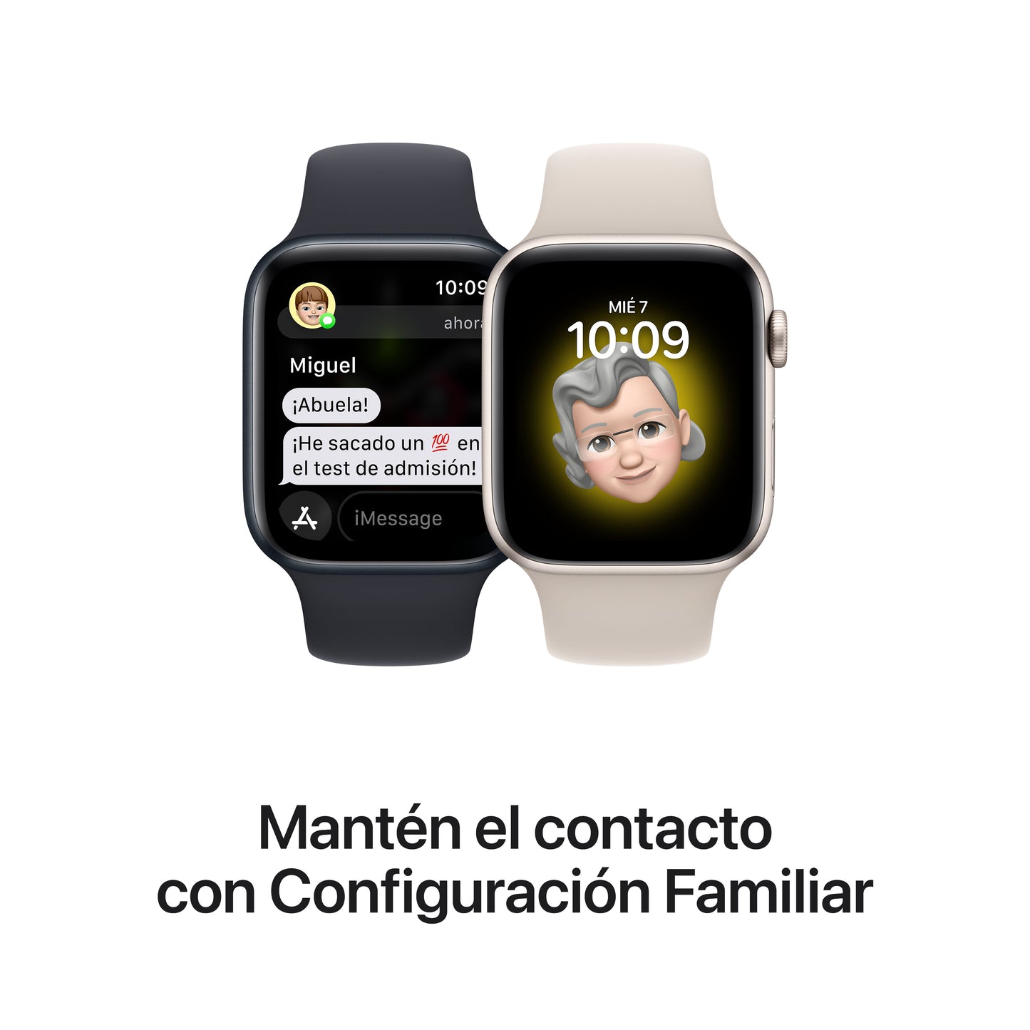 Apple Watch SE (GPS) - Caja de aluminio en plata de 44 mm - Correa deportiva blanca - Talla S/M