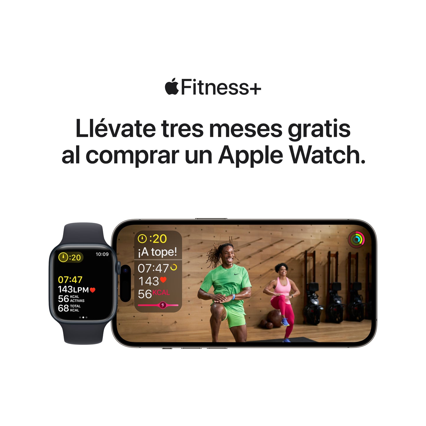 Apple Watch SE (GPS) - Caja de aluminio en blanco estrella de 44 mm - Correa deportiva blanco estrella - Talla M/L