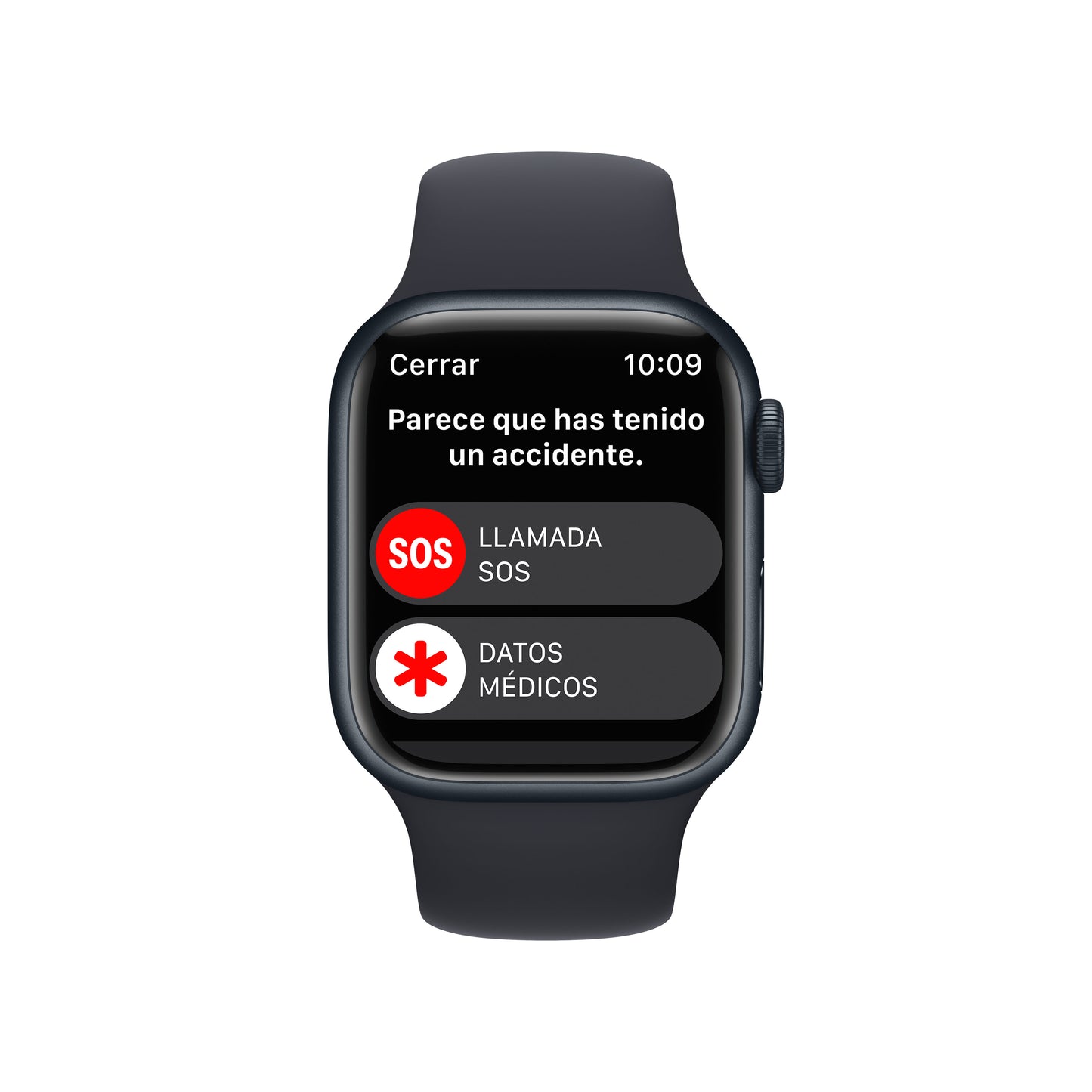 Apple Watch Series 8 (GPS + Cellular) - Caja de aluminio en color medianoche de 41 mm - Correa deportiva en color medianoche - Talla única