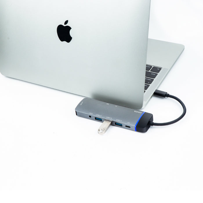 MULTIPUERTOS QDOS POWERLINK COMBI USB-C 8 EN 1