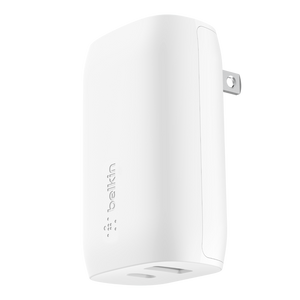 Cargador Belkin 37w - USB-C PD 25w / USB-A 12w - Blanco