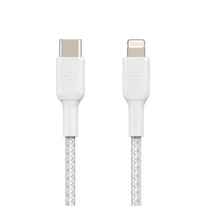 CABLE BELKIN USB-C A LIGHTNING 1M - WHITE