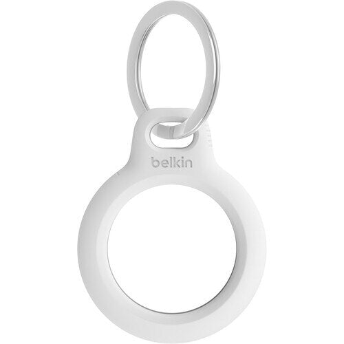 Secure Holder with Key Ring for AirTag White