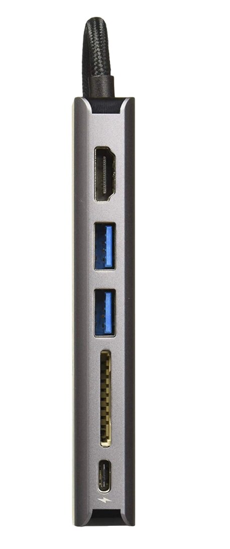 MULTIPUERTO ADAM ELEMENTS CASA A01 USB-C 6 EN 1 GREY